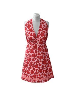 Jessie Steele Bombshell Sweethearts Apron Red Pink Heart Halter Pocket New